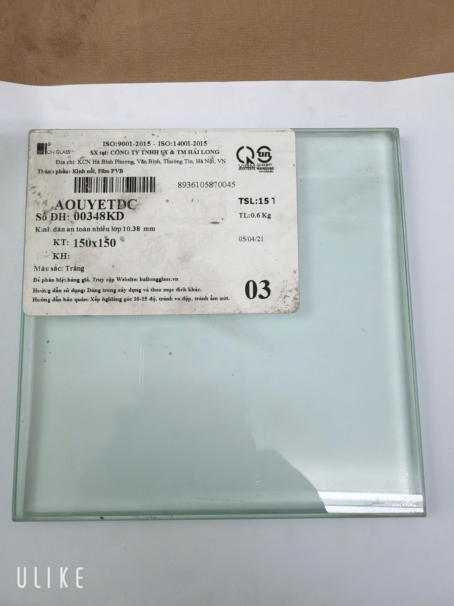 Báo Giá Kính Dán An Toàn 10.38mm&nbsp;